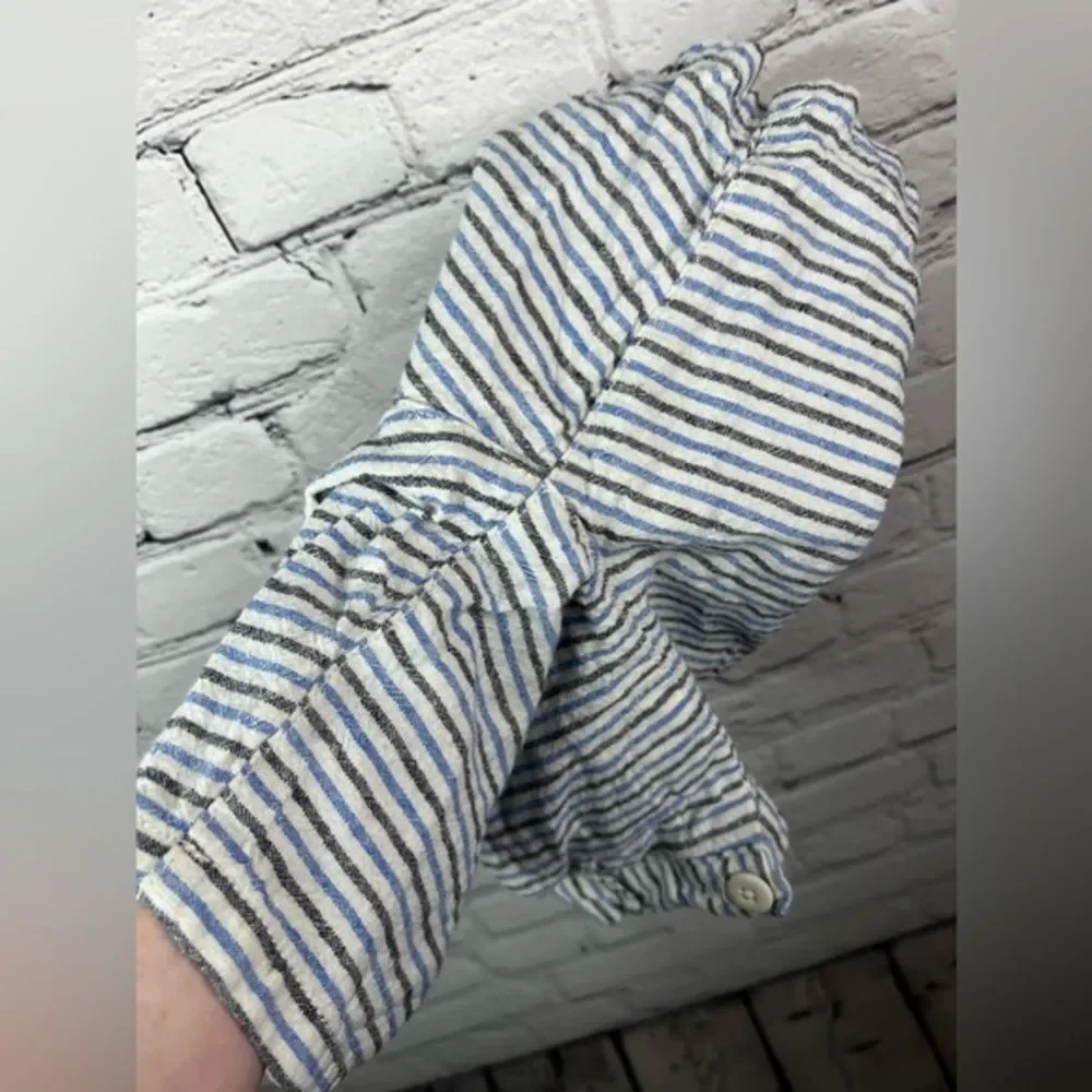 Children's place‎ blue white striped linen cotton blend boy shorts 5t